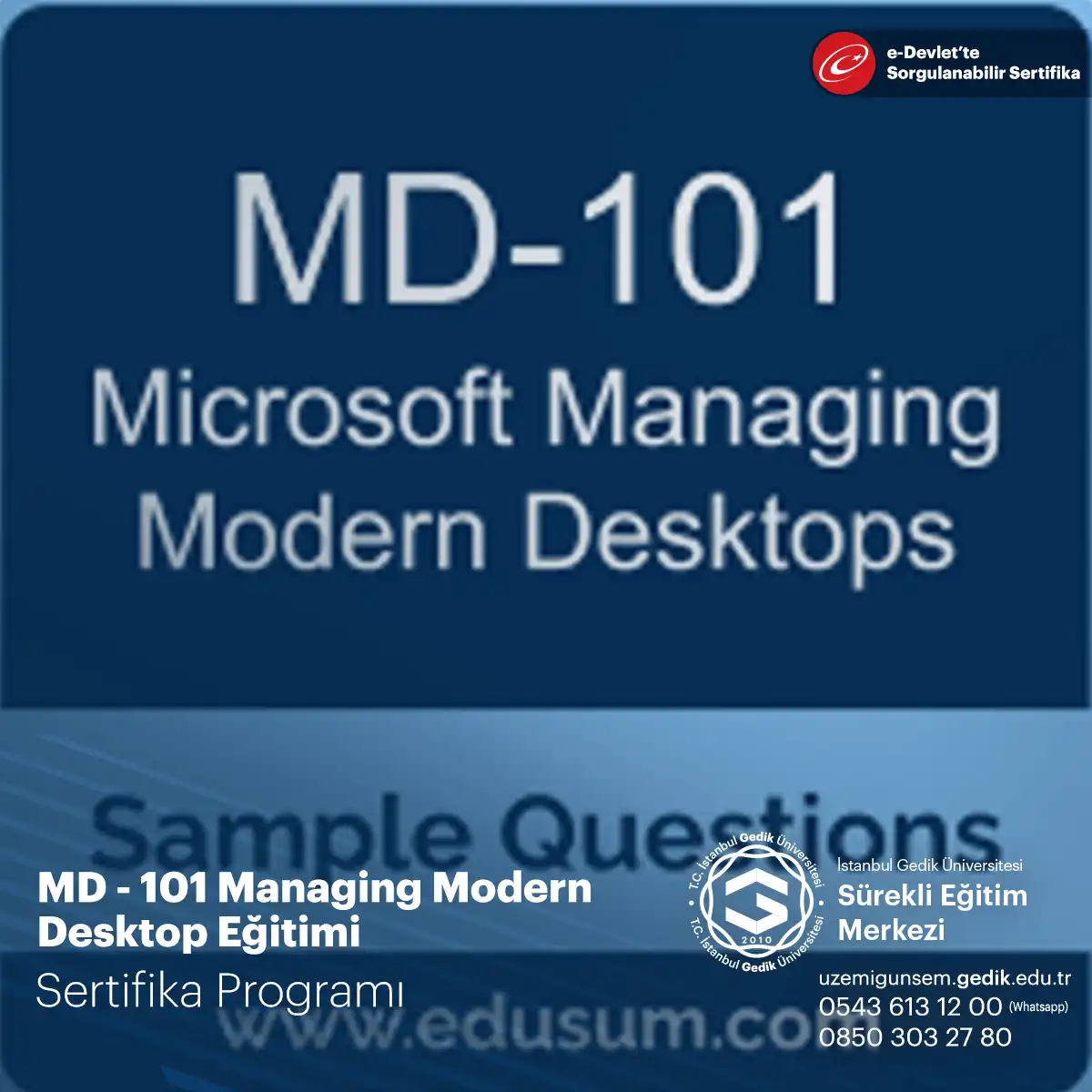 MD - 101 Managing Modern Desktop Eğitimi 